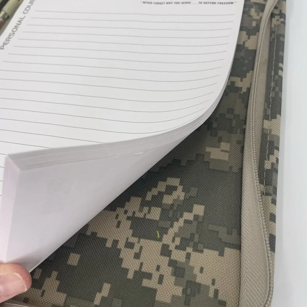 National Guard Digital Camo Notebook Portfolio Organizer Pad Field Notebook Zip